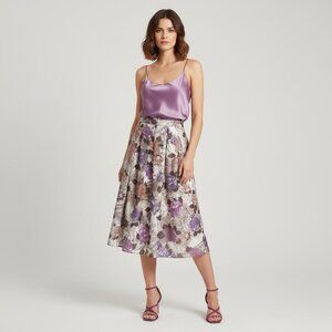 Vintage St. Michael at Marks & Spencer Y2K Midi Floral Skirt Size 14